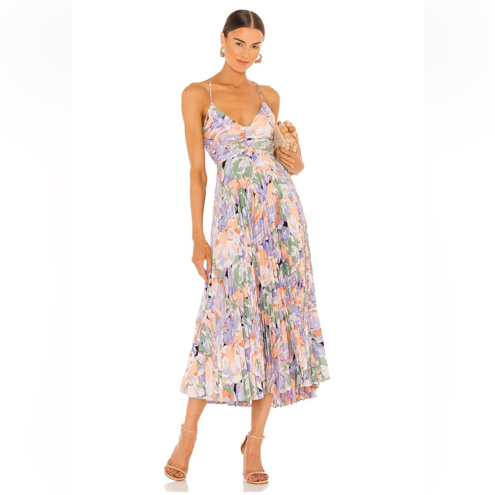 ASTR the Label Blythe Dress in Coral Multi